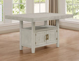 Garland 60-80″ Counter Table with 20″ Leaf, Greige Finish by Steve Silver at Eve Furniture