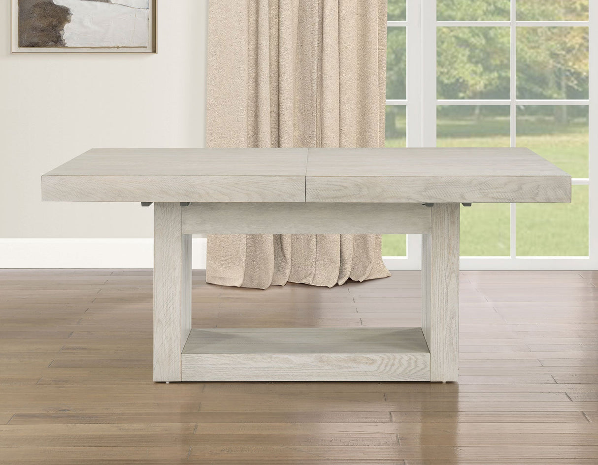 Garland 70-88-inch Table w/18-inch Leaf, Greige Finish by Steve Silver at Eve Furniture