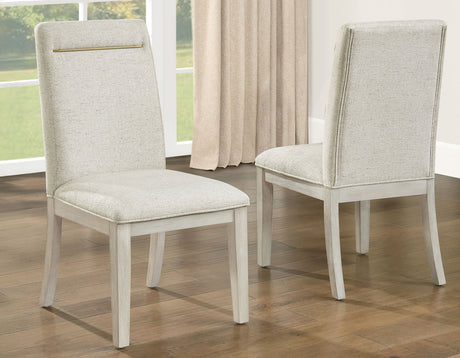 Garland Side Chair, Greige Finish, Set of 2 by Steve Silver at Eve Furniture