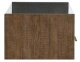 Garland Toffee Finish Castered Glass Top Coffee Table by Steve Silver at Eve Furniture