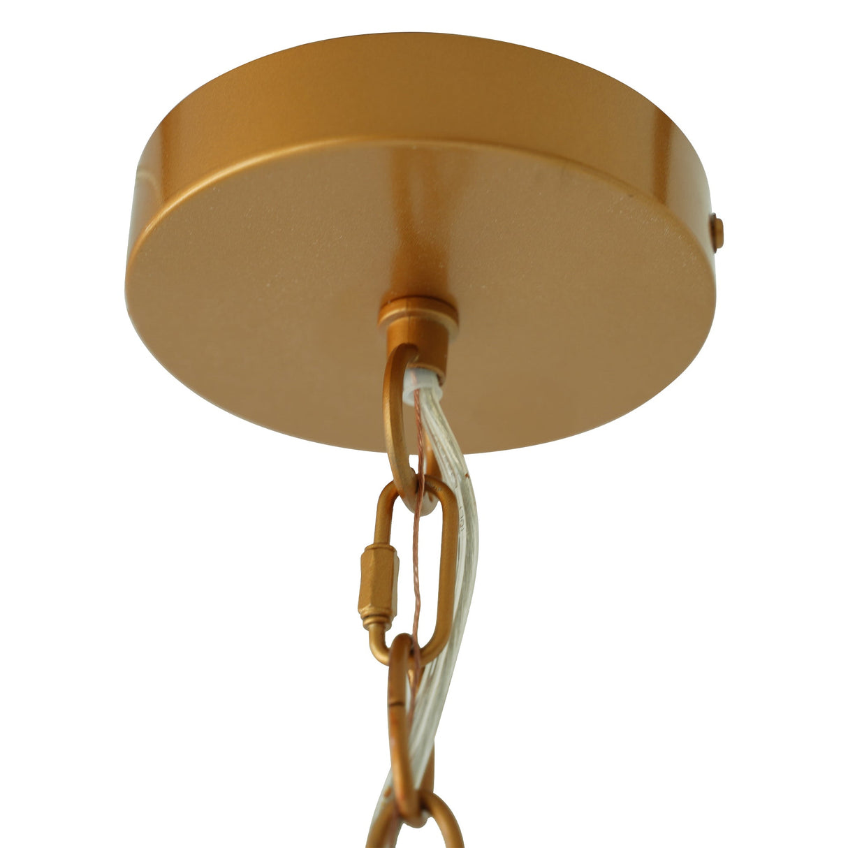 Garnet Pendant Lamp - Coarse Gold + Clear Glass by Ashcroft Imports at Eve Furniture