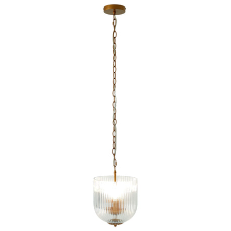 Garnet Pendant Lamp - Coarse Gold + Clear Glass by Ashcroft Imports at Eve Furniture