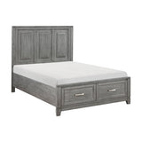 Garretson Gray Full Storage Platform Bed by Homelegance at Eve Furniture