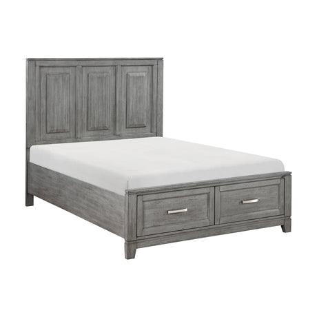 Garretson Gray Full Storage Platform Bed by Homelegance at Eve Furniture