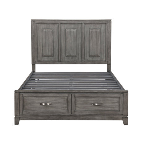 Garretson Gray King Storage Platform Bed by Homelegance at Eve Furniture