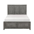 Garretson Gray King Storage Platform Bed by Homelegance at Eve Furniture