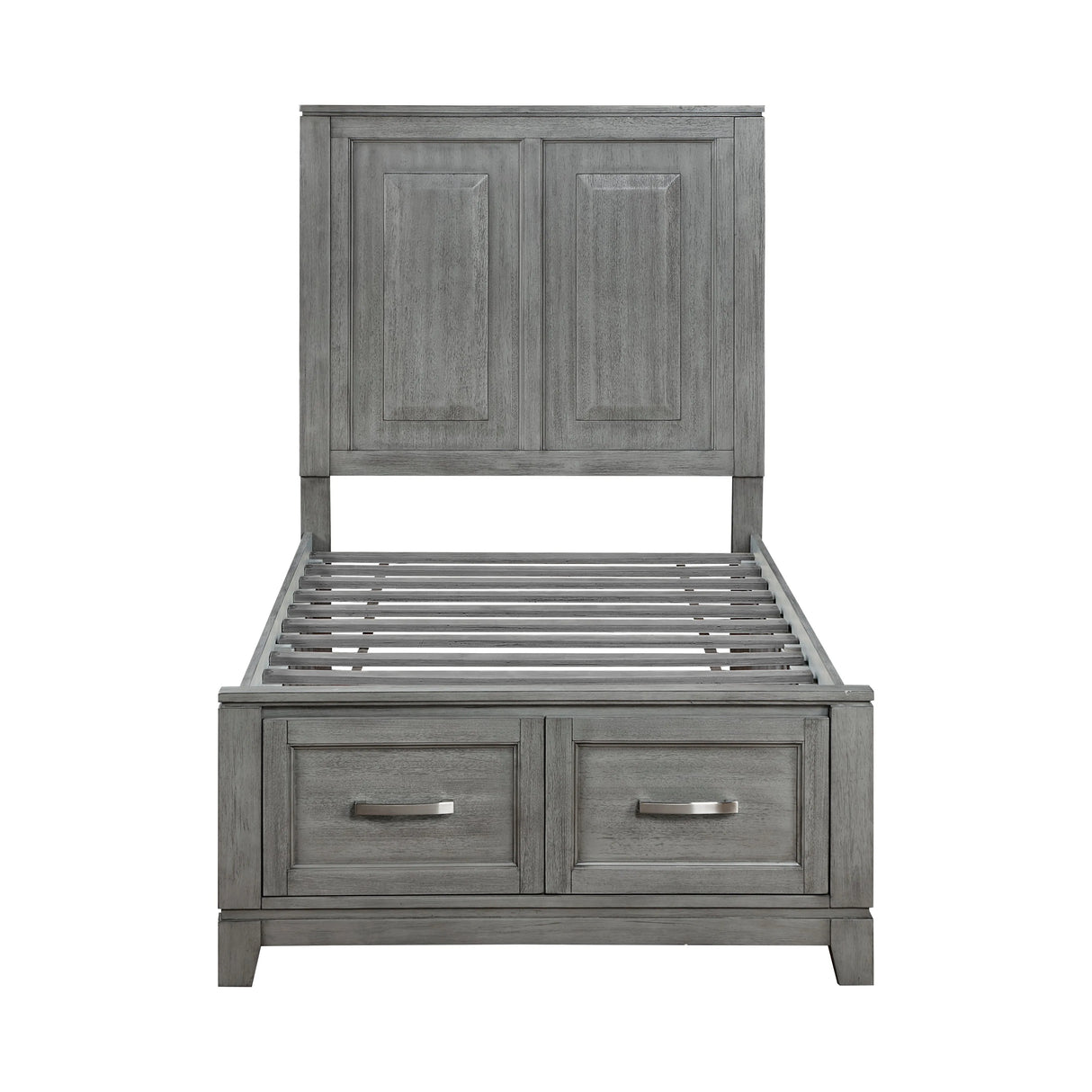 Garretson Gray Twin Storage Platform Bed by Homelegance at Eve Furniture
