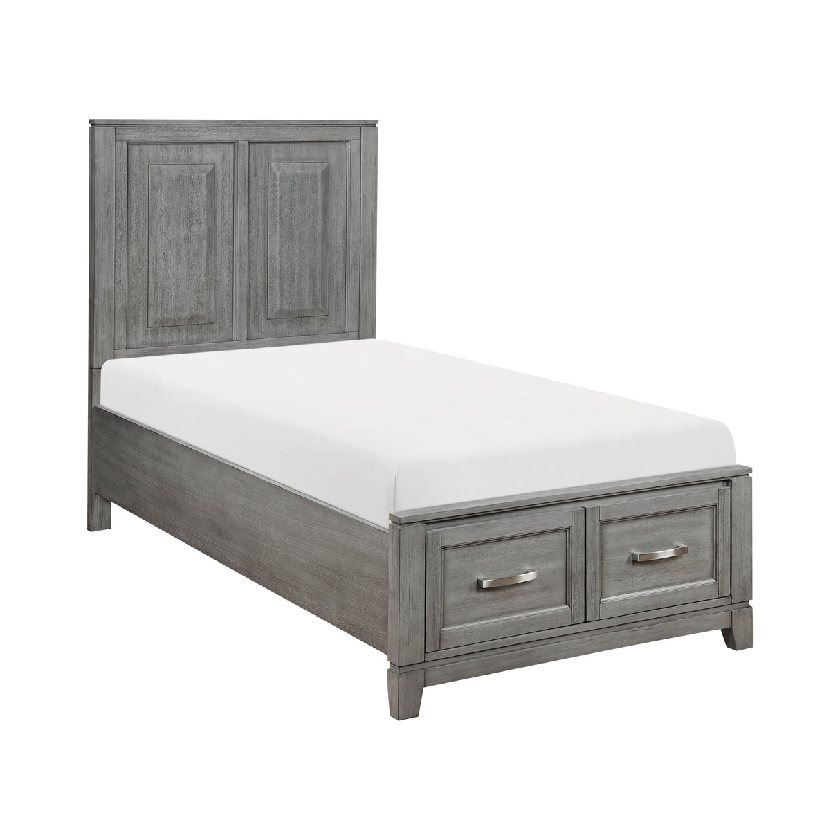 Garretson Gray Twin Storage Platform Bed by Homelegance at Eve Furniture