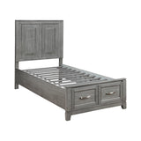 Garretson Gray Twin Storage Platform Bed by Homelegance at Eve Furniture