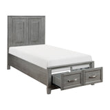 Garretson Gray Twin Storage Platform Bed by Homelegance at Eve Furniture