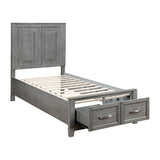Garretson Gray Twin Storage Platform Bed by Homelegance at Eve Furniture