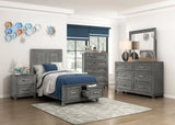 Garretson Gray Twin Storage Platform Bed by Homelegance at Eve Furniture