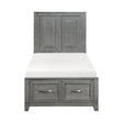 Garretson Gray Twin Storage Platform Bed by Homelegance at Eve Furniture