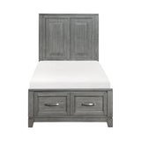 Garretson Gray Twin Storage Platform Bed by Homelegance at Eve Furniture