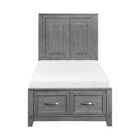 Garretson Gray Twin Storage Platform Bed by Homelegance at Eve Furniture