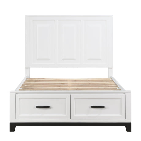 Garretson White Full Storage Platform Bed by Homelegance at Eve Furniture