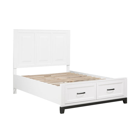 Garretson White Full Storage Platform Bed by Homelegance at Eve Furniture