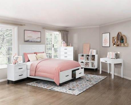 Garretson White Full Storage Platform Bed by Homelegance at Eve Furniture