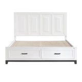 Garretson White King Storage Platform Bed by Homelegance at Eve Furniture
