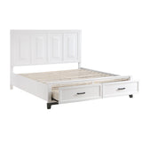 Garretson White King Storage Platform Bed by Homelegance at Eve Furniture