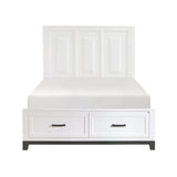 Garretson White Queen Storage Platform Bed by Homelegance at Eve Furniture