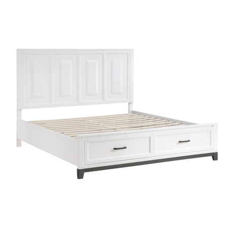 Garretson White Storage Platform Bedroom Set by Homelegance at Eve Furniture
