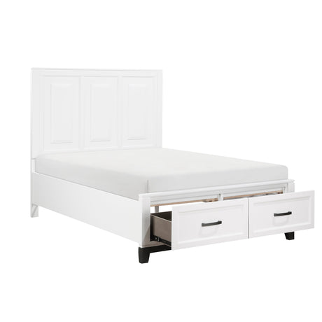Garretson White Storage Platform Youth Bedroom Set by Homelegance at Eve Furniture