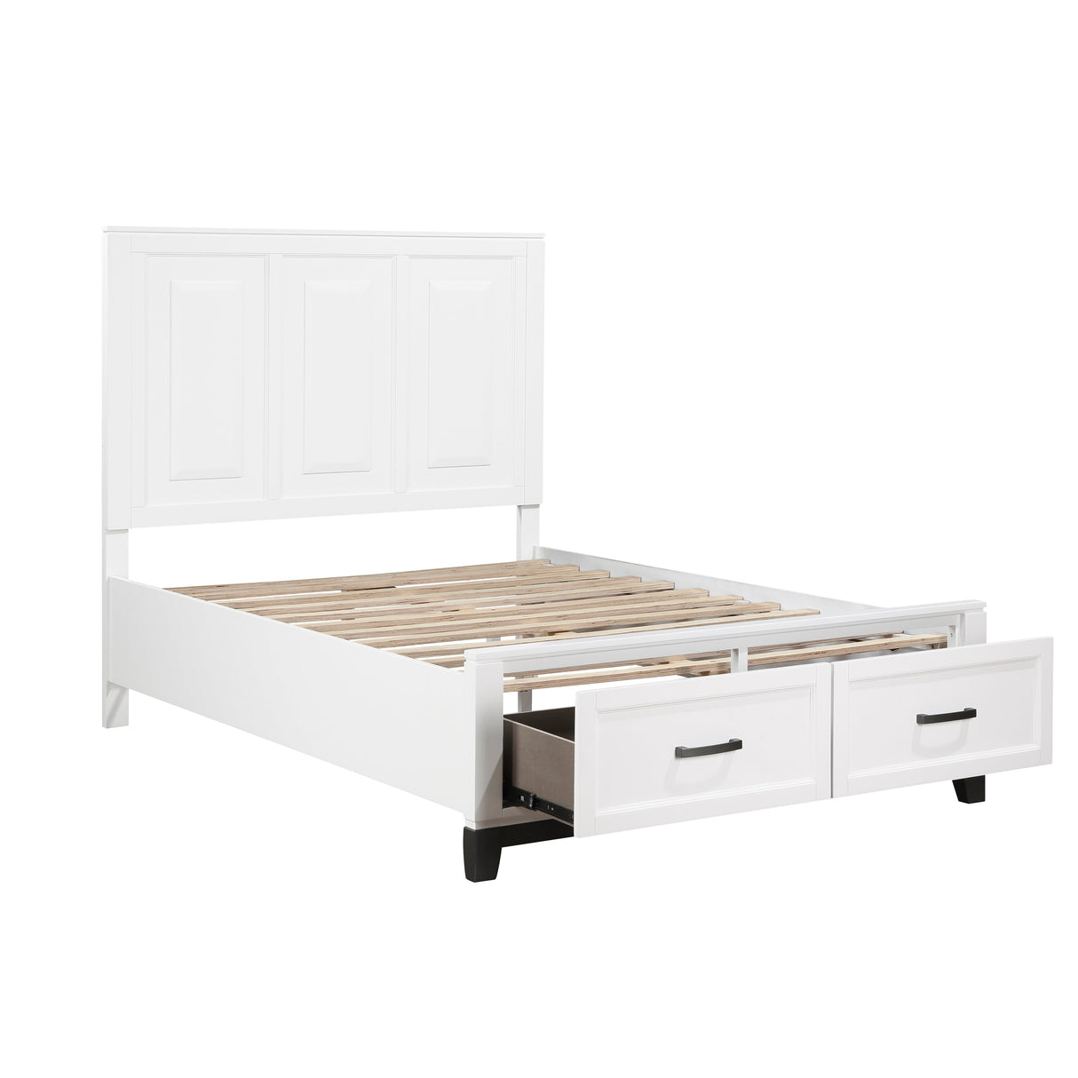 Garretson White Storage Platform Youth Bedroom Set by Homelegance at Eve Furniture