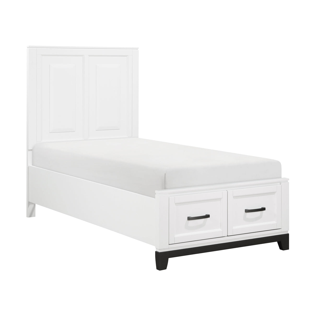 Garretson White Storage Platform Youth Bedroom Set by Homelegance at Eve Furniture