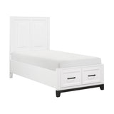 Garretson White Storage Platform Youth Bedroom Set by Homelegance at Eve Furniture