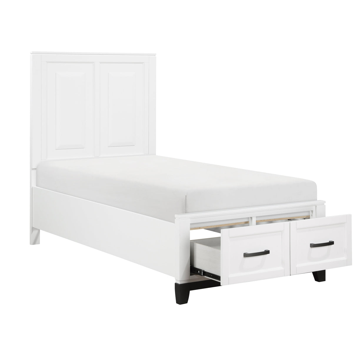 Garretson White Storage Platform Youth Bedroom Set by Homelegance at Eve Furniture