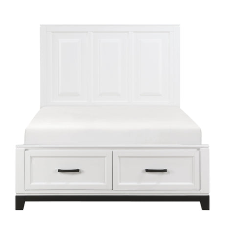 Garretson White Storage Platform Youth Bedroom Set by Homelegance at Eve Furniture