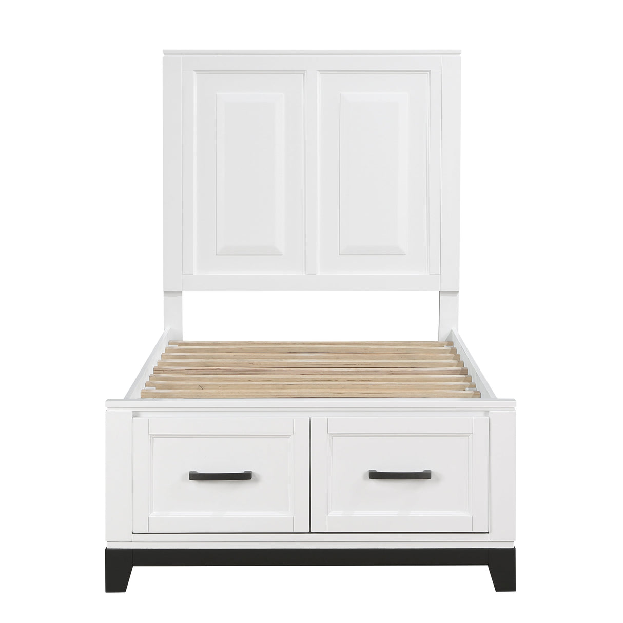 Garretson White Twin Storage Platform Bed by Homelegance at Eve Furniture