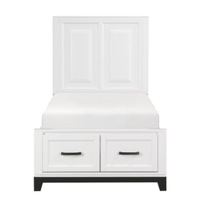 Garretson White Twin Storage Platform Bed by Homelegance at Eve Furniture