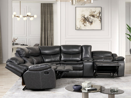 Gatria Gray Sectional by Furniture of America at Eve Furniture