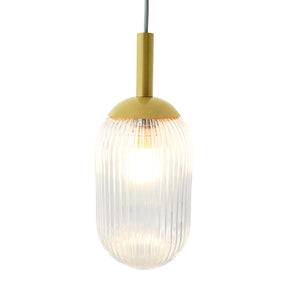 Gemma Pendant Lamp - Gold and Clear by Ashcroft Furniture at Eve Furniture