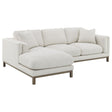 Geneva Sand Boucle Upholstered Sectional Chaise Sofa by Coaster at Eve Furniture