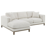 Geneva Sand Boucle Upholstered Sectional Chaise Sofa by Coaster at Eve Furniture