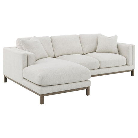 Geneva Sand Boucle Upholstered Sectional Chaise Sofa by Coaster at Eve Furniture