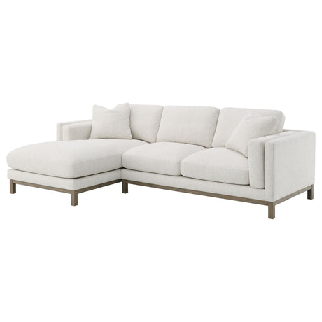 Geneva Sand Boucle Upholstered Sectional Chaise Sofa by Coaster at Eve Furniture