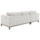 Geneva Sand Boucle Upholstered Sectional Chaise Sofa by Coaster at Eve Furniture