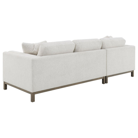 Geneva Sand Boucle Upholstered Sectional Chaise Sofa by Coaster at Eve Furniture