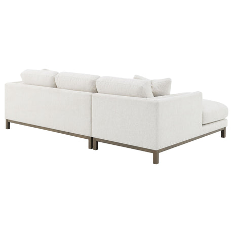 Geneva Sand Boucle Upholstered Sectional Chaise Sofa by Coaster at Eve Furniture