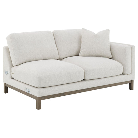 Geneva Sand Boucle Upholstered Sectional Chaise Sofa by Coaster at Eve Furniture
