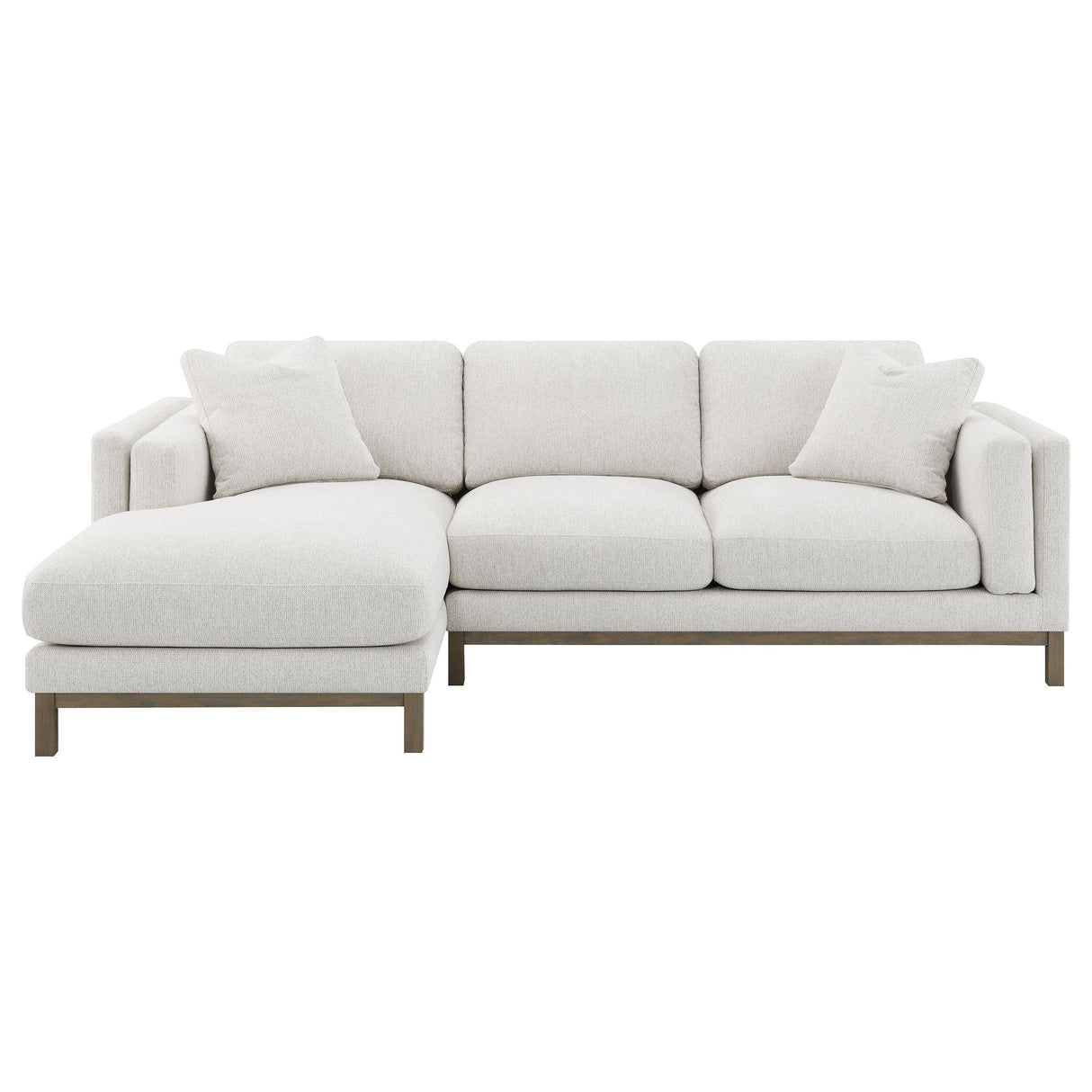 Geneva Sand Boucle Upholstered Sectional Chaise Sofa by Coaster at Eve Furniture
