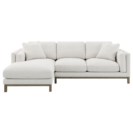 Geneva Sand Boucle Upholstered Sectional Chaise Sofa by Coaster at Eve Furniture