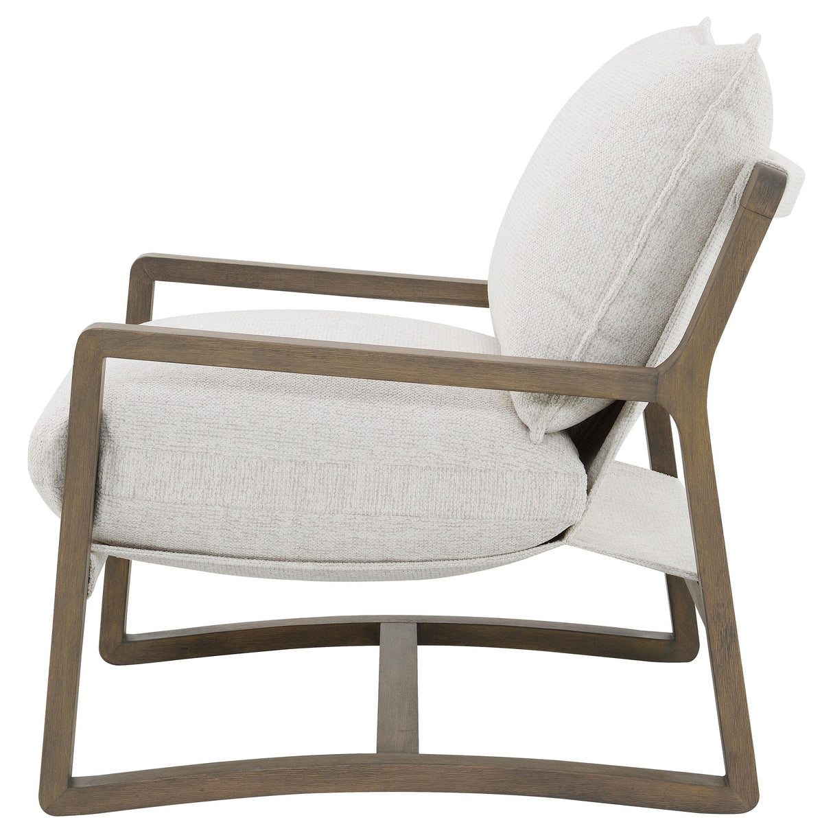 Geneva Sand Boucle Wood Arm Accent Chair by Coaster at Eve Furniture