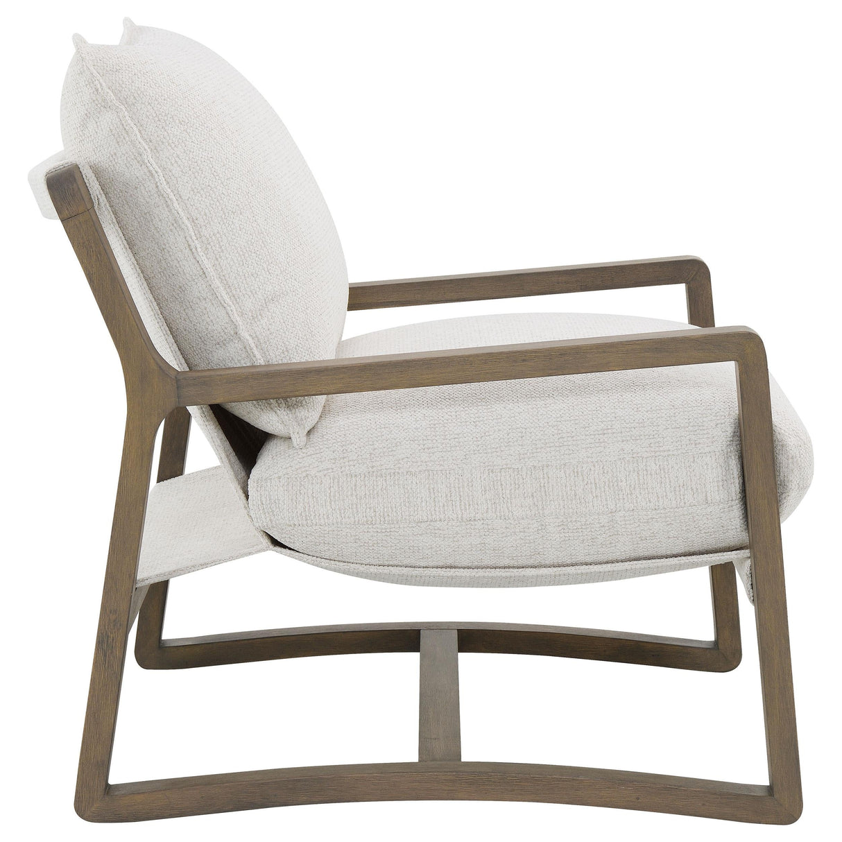 Geneva Sand Boucle Wood Arm Accent Chair by Coaster at Eve Furniture
