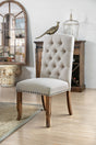 Gianna Rustic Oak/Ivory Side Chair by Furniture of America at Eve Furniture