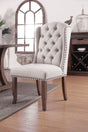 Gianna Rustic Oak/Ivory Wingback Chair by Furniture of America at Eve Furniture